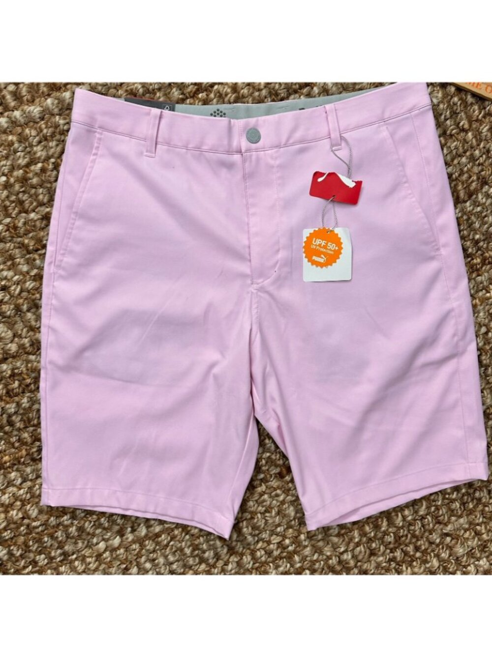 New Puma Men’s Golf Shorts Pink (32 Men’s) Performance - Picture 3 of 6